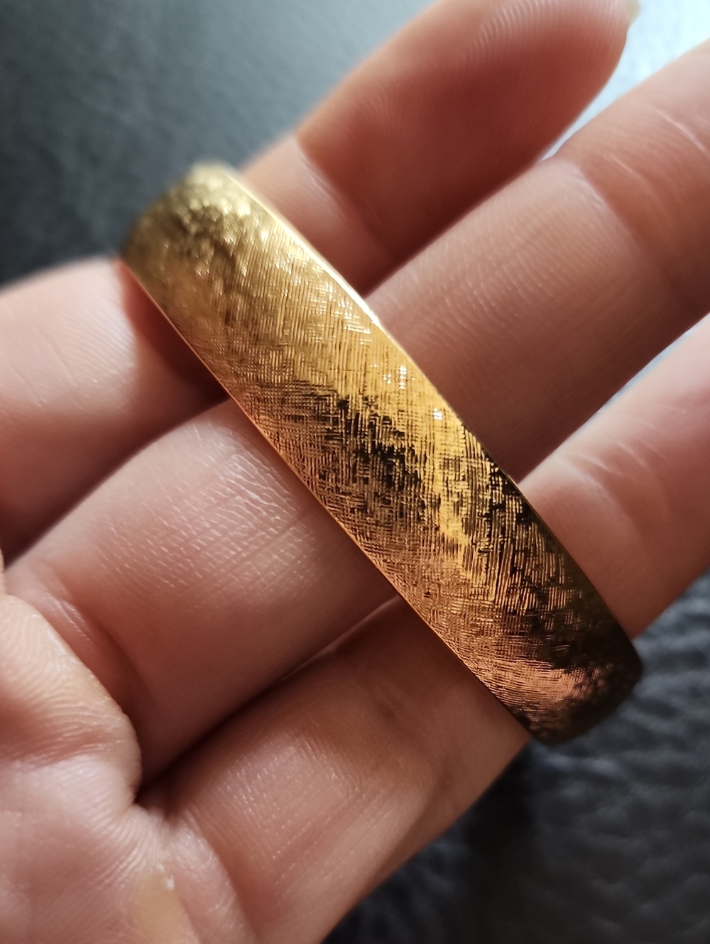 VTG Monet Gold-Tone Women's Hinged Clamper Bracelet